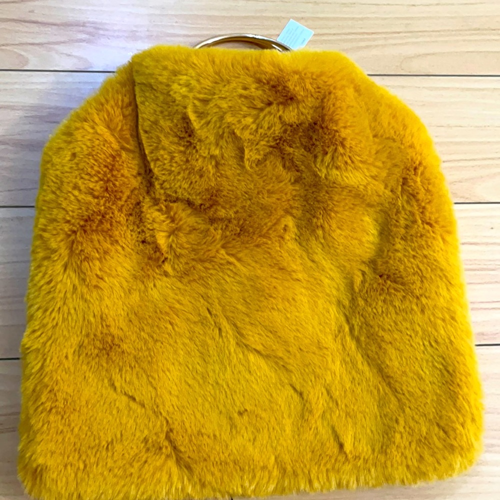 Faux fur tote bag